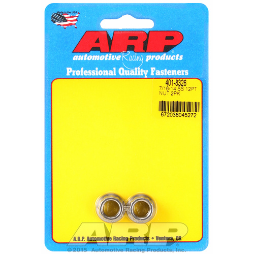 ARP FOR 7/16-14 SS 12pt nut kit