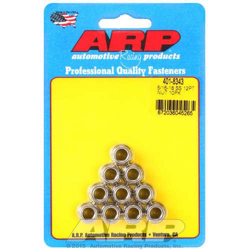 ARP FOR 5/16-18 SS 12pt nut kit