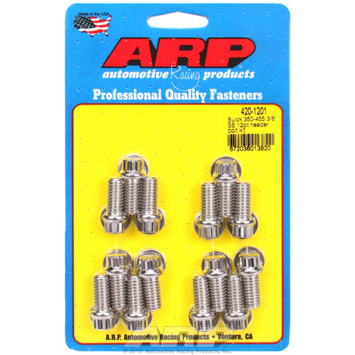 ARP FOR Buick 350-455 3/8  SS 12pt header bolt kit