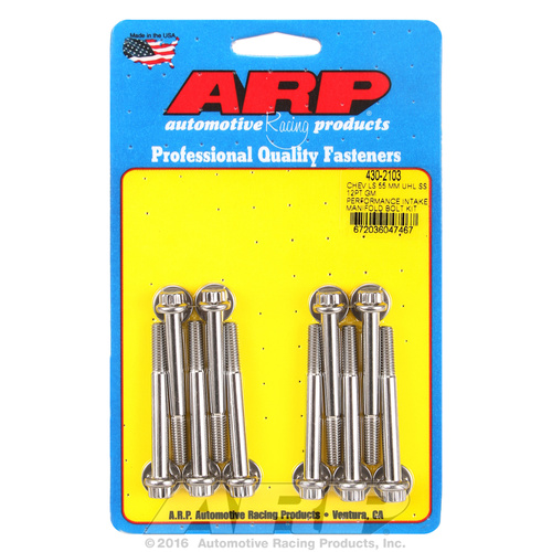 ARP FOR Chevy LS 55mm UHL 12pt GM Performance intake manifold bolt kit