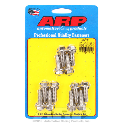 ARP FOR SBC/GENIII LS 1/4 flange SS hex header bolt kit