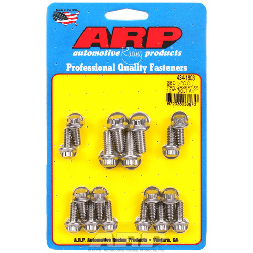 ARP FOR Chevy 1-pc SS 12pt oil pan gasket bolt kit