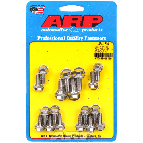 ARP FOR Chevy 1-pc SS hex oil pan gasket bolt kit