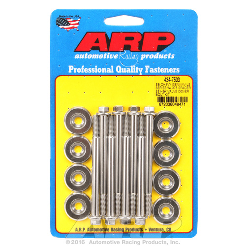 ARP FOR Chevy GENIII/IV LS Series w/.375 spacer SS hex valve cover bolt kit