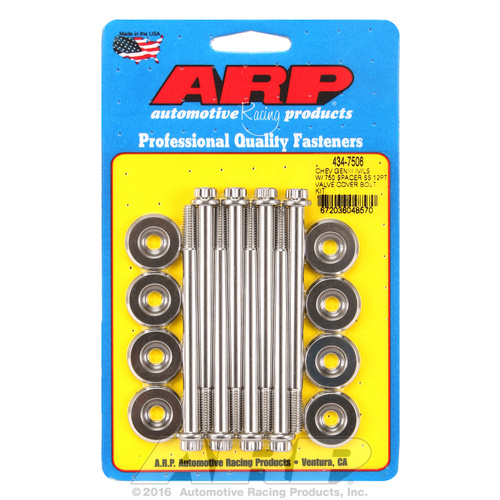 ARP FOR Chevy GENIII IV/LS w/.750 spacer SS 12pt valve cover bolt kit