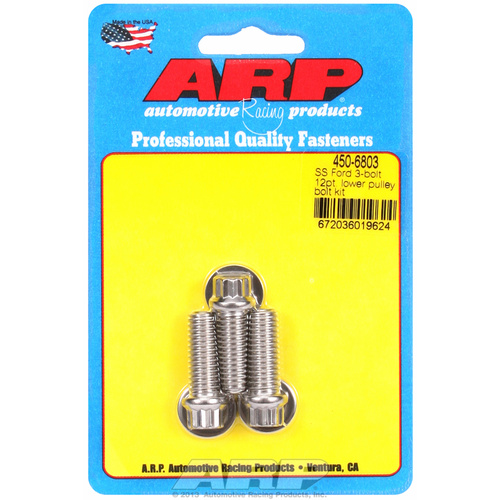 ARP FOR Ford SS 3-bolt 12pt lower pulley bolt kit