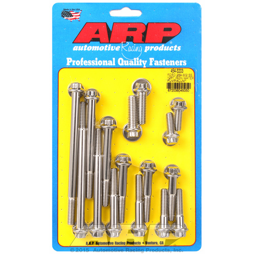 ARP FOR Ford 289-302 SS 12pt iron water pump and front cover bolt kit