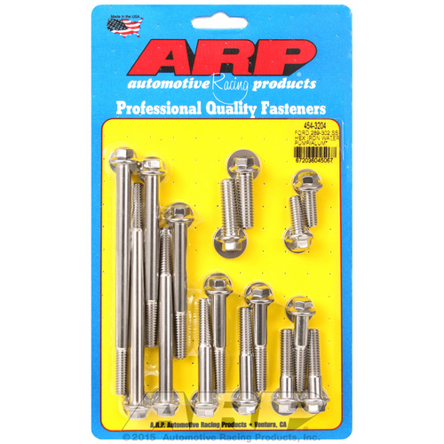 ARP FOR Ford 289-302 SS hex iron water pump and front cover bolt kit