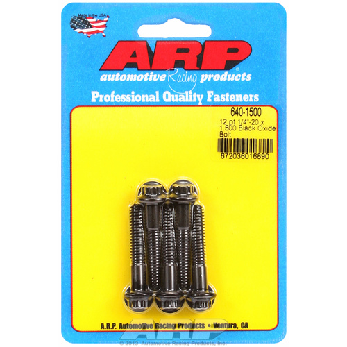 ARP FOR 1/4-20 x 1.500 12pt black oxide bolts