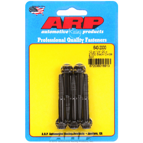 ARP FOR 1/4-20 x 2.000 12pt black oxide bolts