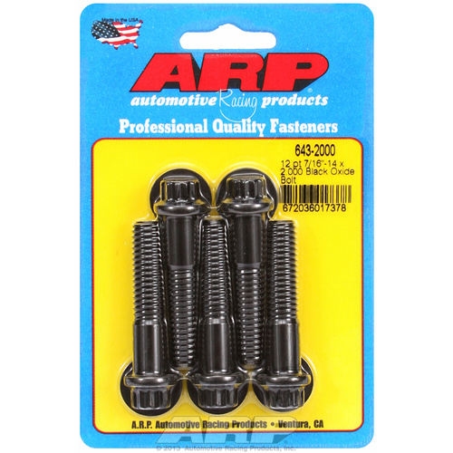 ARP FOR 7/16-14 x 2.000 12pt black oxide bolts