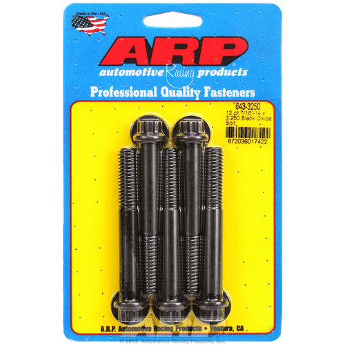ARP FOR 7/16-14 x 3.250 12pt black oxide bolts