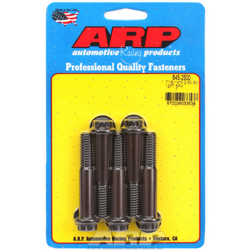 ARP FOR 7/16-14 X 2.500 12pt 1/2 wrenching black oxide bolts