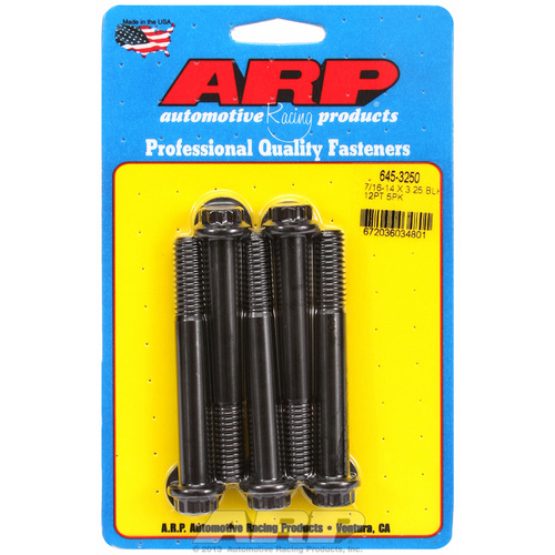 ARP FOR 7/16-14 X 3.250 12pt 1/2 wrenching black oxide bolts