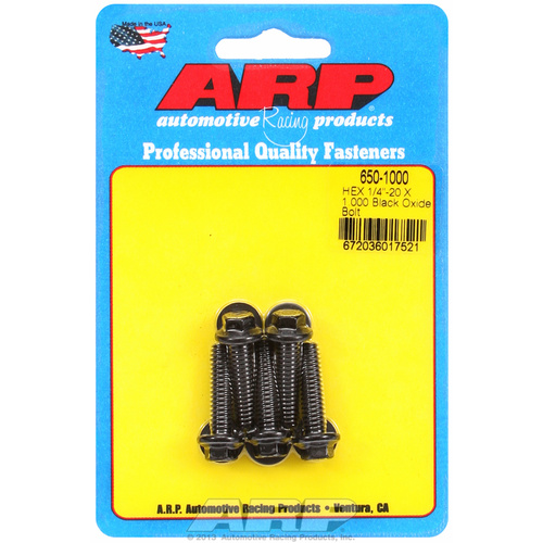 ARP FOR 1/4-20 X 1.000 hex black oxide bolts