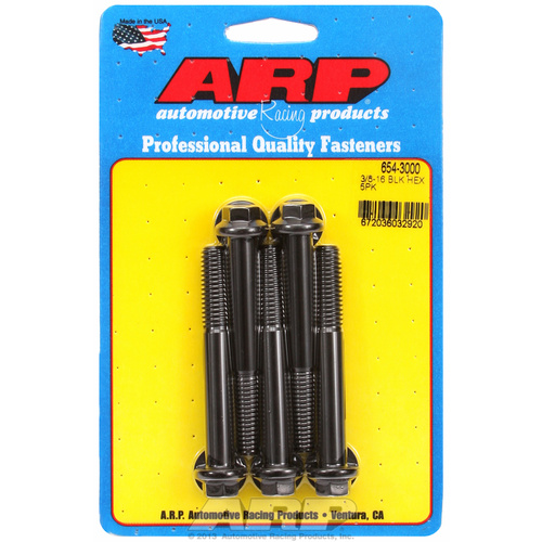 ARP FOR 3/8-16 x 3.000 hex 7/16 wrenching black oxide bolts