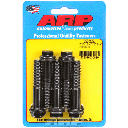 ARP FOR 7/16-14 X 2.250 hex 1/2 wrenching black oxide bolts