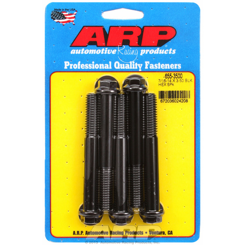 ARP FOR 7/16-14 X 3.500 hex 1/2 wrenching black oxide bolts