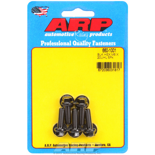 ARP FOR M6 x 1.00 x 20 hex black oxide bolts