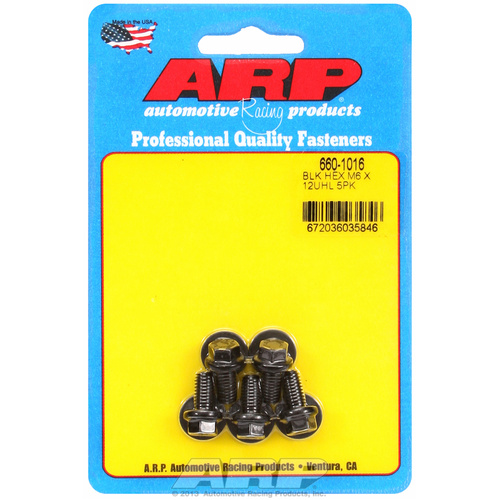 ARP FOR M6 x 1.00 x 12  hex black oxide bolts