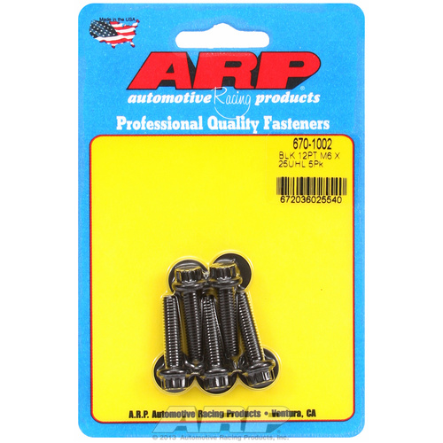 ARP FOR M6 x 1.00 x 25 12pt black oxide bolts