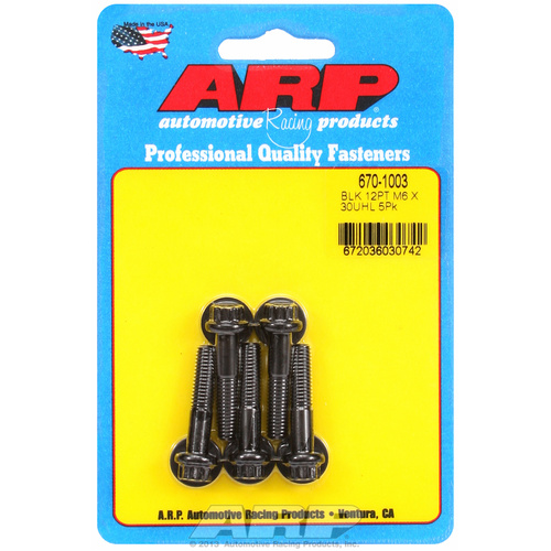 ARP FOR M6 x 1.00 x 30 12pt black oxide bolts