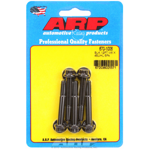ARP FOR M6 x 1.00 x 45 12pt black oxide bolts