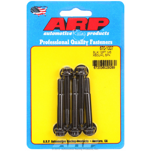 ARP FOR M6 x 1.00 x 50 12pt black oxide bolts