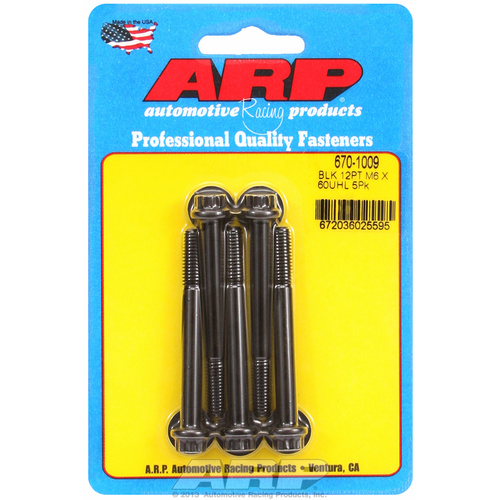 ARP FOR M6 x 1.00 x 60  12pt black oxide bolts