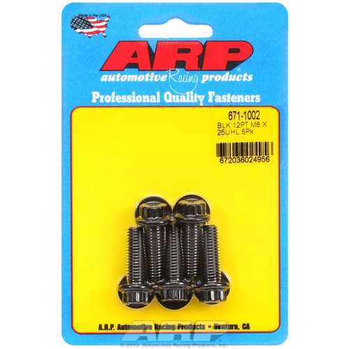 ARP FOR M8 x 1.25 x 25 12pt black oxide bolts