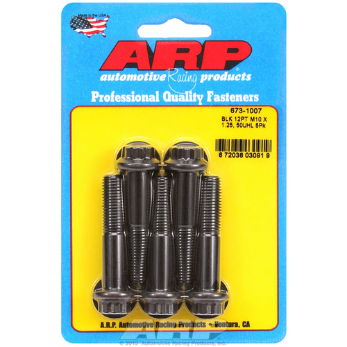 ARP FOR M10 x 1.25 x 50 12pt black oxide bolts