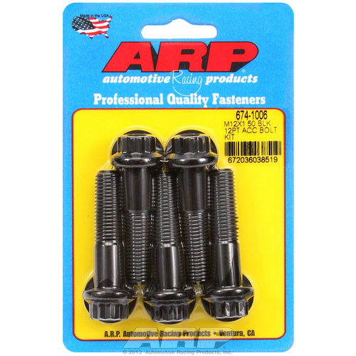 ARP FOR M12 x 1.50 x 50 12pt black oxide bolts