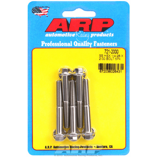 ARP FOR 1/4-28 x 2.000 hex SS bolts
