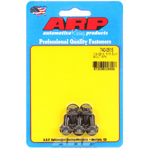 ARP S/S Bolt Kit - 12pt (5) 1/4-28 x .515 ARP S/S Bolt Kit - 12pt (5) 1/4-28 x .515