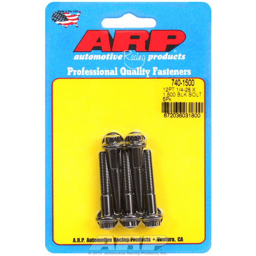 ARP FOR 1/4-28 x 1.500 12pt black oxide bolts