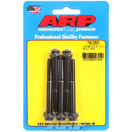 ARP FOR 1/4-28 x 2.500 12pt black oxide bolts