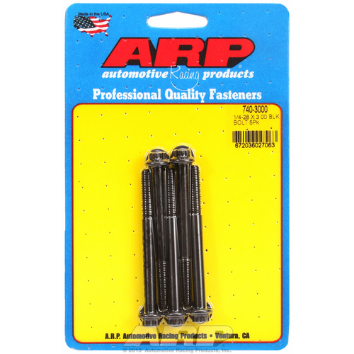 ARP FOR 1/4-28 x 3.000 12pt black oxide bolts