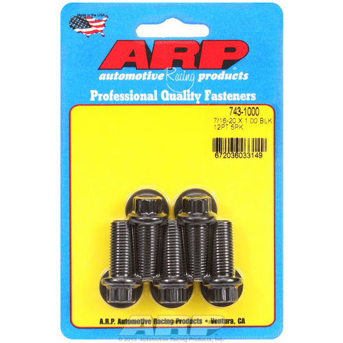 ARP FOR 7/16-20 x 1.000 12pt black oxide bolts