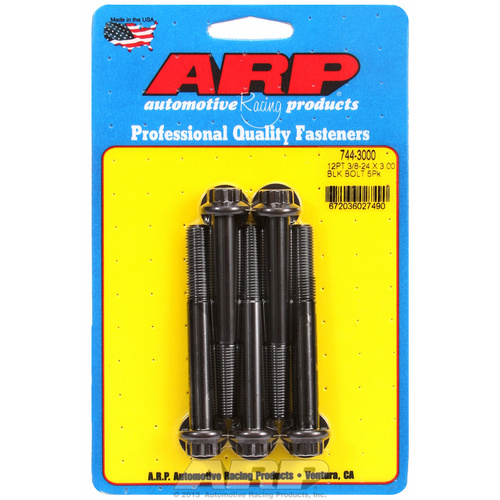 ARP FOR 3/8-24 x 3.000 12pt 7/16 wrenching black oxide bolts