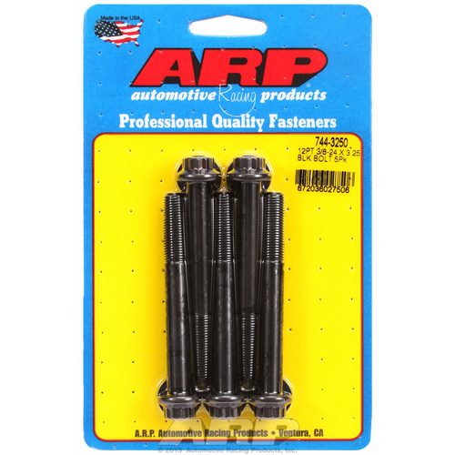 ARP FOR 3/8-24 x 3.250 12pt 7/16 wrenching black oxide bolts