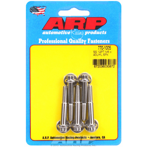 ARP FOR M6 x 1.00 x 40 12pt SS bolts