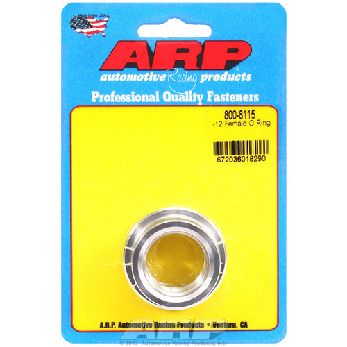 ARP FOR -12 female O ring aluminum weld bung