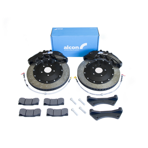 Alcon 6-Piston CAR70 RC6 Front Brake Kit, Black Calipers for Nissan 350Z Z33