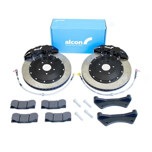 Alcon 6-Piston CAR97 Front Brake Kit, Black Calipers for Toyota Supra JZA80