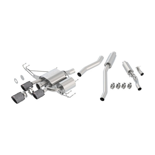 BORLA Atak Cat-Back Exhaust - Carbon Fibre Tips (17+ Civic Type-R)