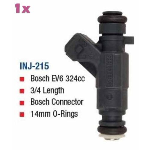 Bosch EV6 324cc 3/4 Length Bosch Connector 14mm O-Rings FUEL INJECTOR
