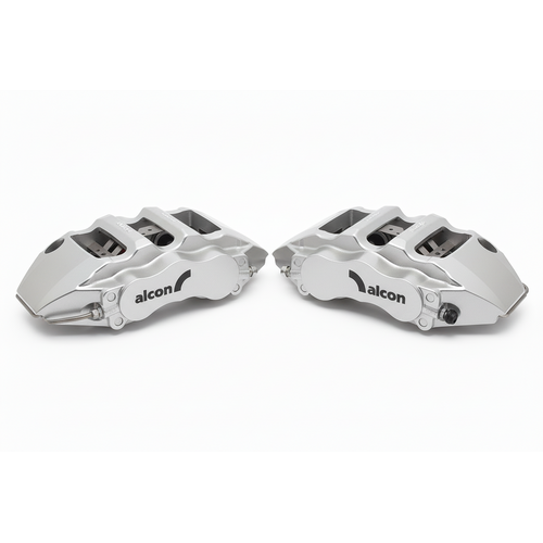 Alcon CAR97 "Mono6" 6 Piston Calipers 30.2/34.9/38.1 (PAIR) Trailing Caliper Silver Rotor 