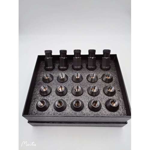 GR5 TITANIUM RACING WHEEL NUTS M12 X 1.5(BLACK)