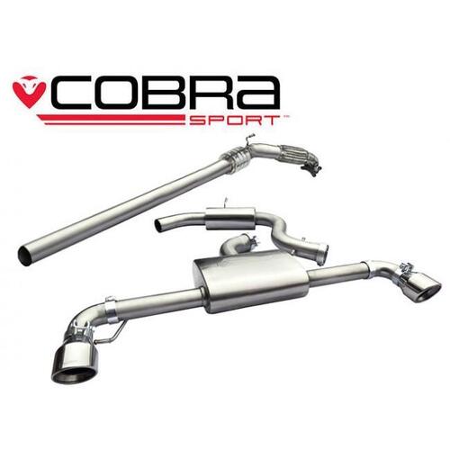 VW Golf GTI (MK6) 2.0 TSI (5K) (09-12) Turbo Back Performance Exhaust (De-Cat, Non Resonated, TP38-BLK)