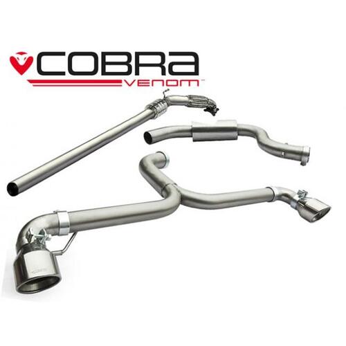 VW Golf GTI (MK6) 2.0 TSI (5K) (09-12) Venom Turbo Back Performance Exhaust (De-Cat, TP38-BLK)
